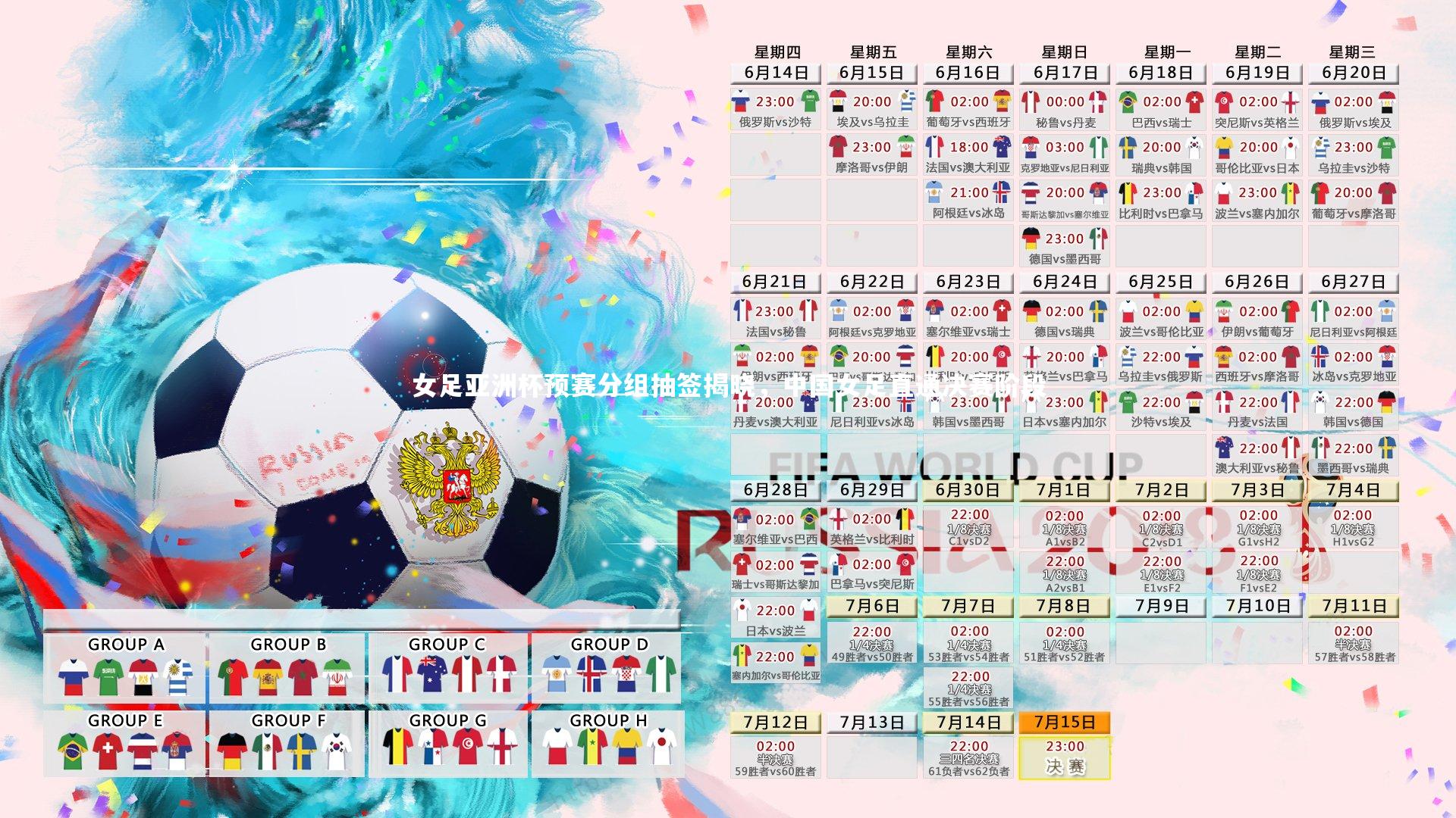 女足亚洲杯预赛分组抽签揭晓，中国女足直通决赛阶段